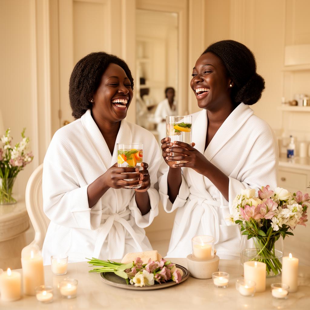 Black women relaxing at BSho Skin Clinic spa