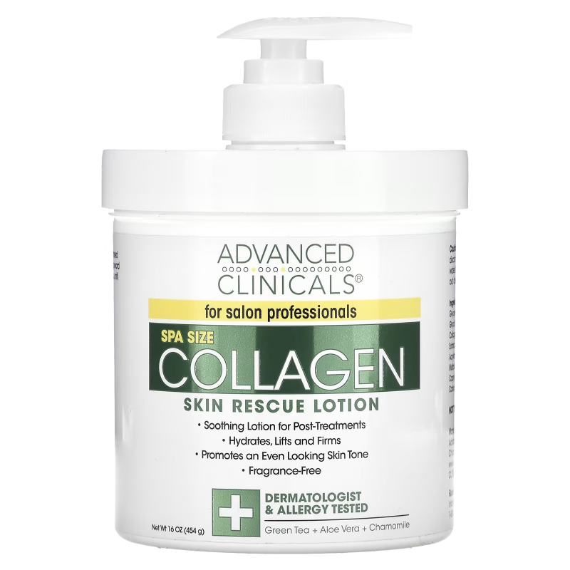 ADVANCED CLINICALS -Collagen (skin rescue) Cream 16 oz (1LB) 454g