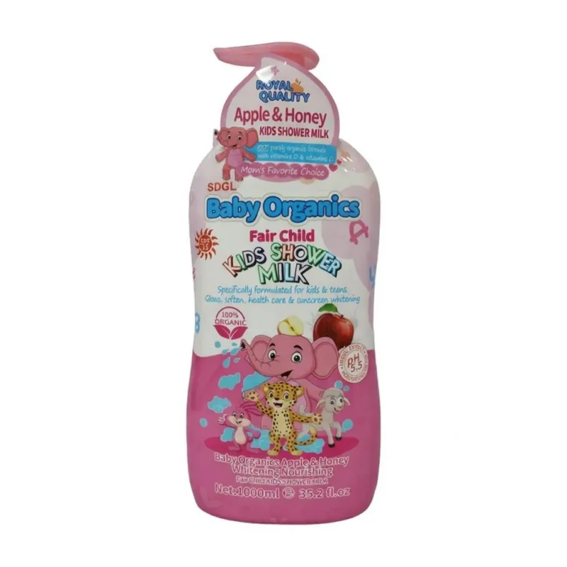 BABY ORGANICS Fair Child (Apple And Honey) Kids Shower Milk 1000ml