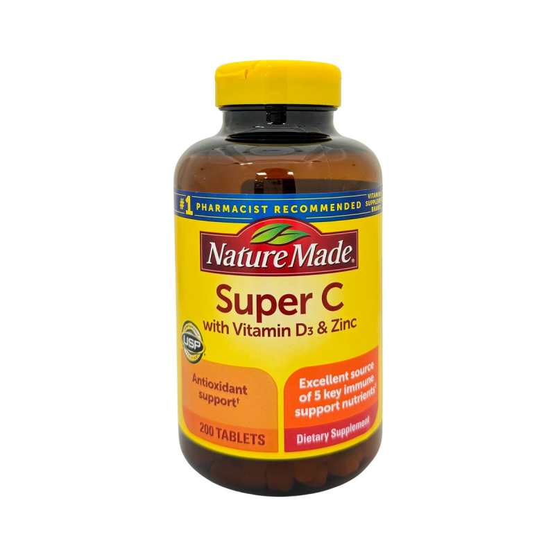 NATUREMADE Super C with Vitamin D3 And Zinc Dietary Supplements (200 tablets)